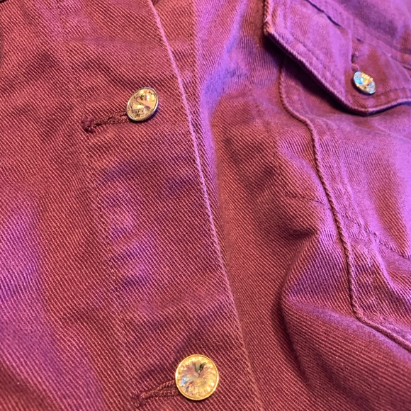 Christine Alexander Purple Denim Jacket Swarovski - Picture 4 of 4